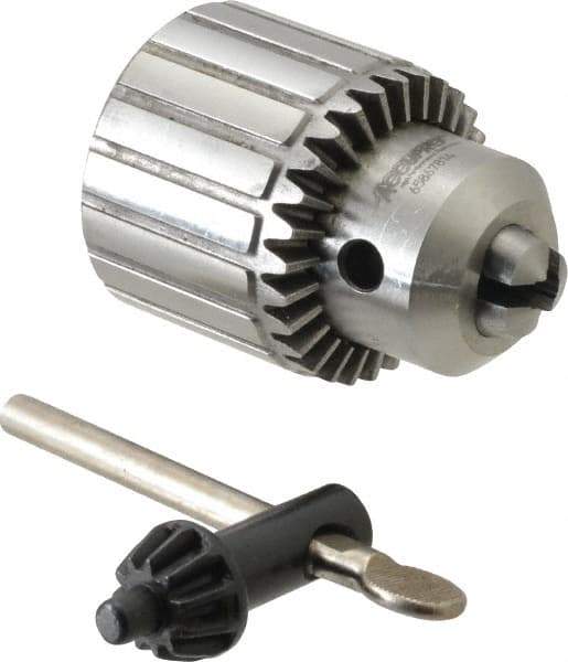 Accupro - JT33, 3/64 to 1/2" Capacity, Tapered Mount Drill Chuck - Keyed, 46mm Sleeve Diam, 62mm Open Length - Exact Industrial Supply