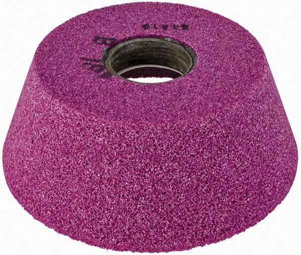 Grier Abrasives - 5" Diam, 1-1/4" Hole Size, 2-3/16" Overall Thickness, 46 Grit, Type 11 Tool & Cutter Grinding Wheel - Coarse Grade, Aluminum Oxide, J Hardness, Vitrified Bond, 4,966 RPM - Best Tool & Supply