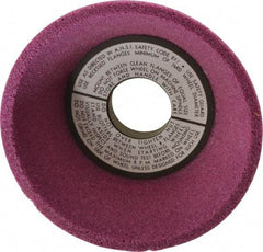 Grier Abrasives - 5" Diam, 1-1/4" Hole Size, 2-3/16" Overall Thickness, 46 Grit, Type 11 Tool & Cutter Grinding Wheel - Coarse Grade, Aluminum Oxide, K Hardness, Vitrified Bond, 4,966 RPM - Best Tool & Supply