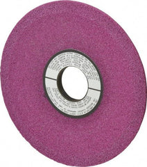 Grier Abrasives - 6" Diam, 1-1/4" Hole Size, 1/2" Overall Thickness, 46 Grit, Type 12 Tool & Cutter Grinding Wheel - Coarse Grade, Aluminum Oxide, J Hardness, Vitrified Bond, 4,138 RPM - Best Tool & Supply