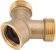 ANDERSON METALS - 3/4 GHT Garden Hose F x M x M Garden Hose Y - Zinc, Female Hose to Male Hose to Male Hose Connector - Best Tool & Supply