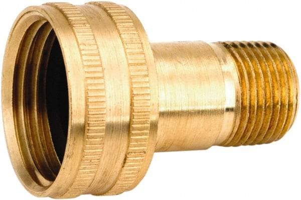 ANDERSON METALS - 3/4 FGHT & 1/4 MPT Garden Hose Female x MIP Swivel - Lead Free Brass, Female Hose to Male Pipe Swivel Connector - Best Tool & Supply