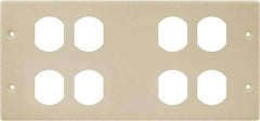 Hubbell Wiring Device-Kellems - 10.22 Inch Long x 4-3/4 Inch High, Rectangular 4 Gang Raceway Cover Plate - Ivory, For Use with HBL4750 Series Raceways - Best Tool & Supply