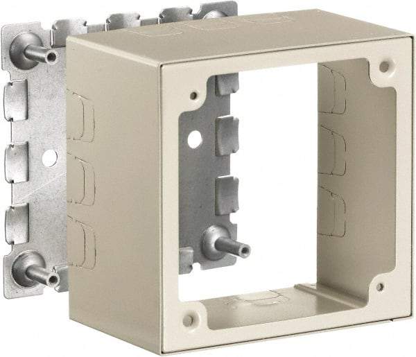 Hubbell Wiring Device-Kellems - 4.64 Inch Long x 2-3/4 Inch Wide x 4.54 Inch High, Rectangular Raceway Box - Ivory, For Use with HBL500 Series Raceways and HBL750 Series Raceways - Best Tool & Supply