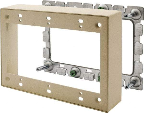 Hubbell Wiring Device-Kellems - 6.45 Inch Long x 1.38 Inch Wide x 4.54 Inch High, Rectangular Raceway Box - Ivory, For Use with HBL500 Series Raceways and HBL750 Series Raceways - Best Tool & Supply