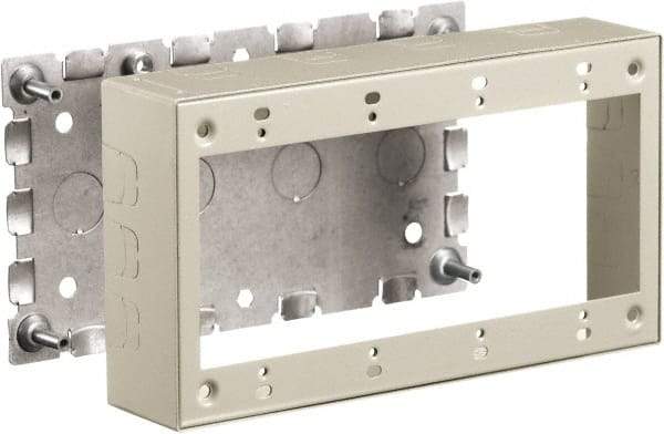 Hubbell Wiring Device-Kellems - 8.26 Inch Long x 1-3/4 Inch Wide x 4.54 Inch High, Rectangular Raceway Box - Ivory, For Use with HBL500 Series Raceways and HBL750 Series Raceways - Best Tool & Supply