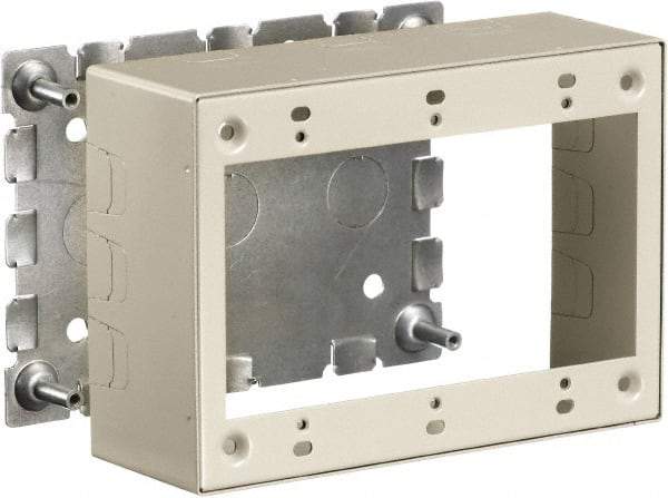 Hubbell Wiring Device-Kellems - 6.45 Inch Long x 2-1/4 Inch Wide x 4.54 Inch High, Rectangular Raceway Box - Ivory, For Use with HBL500 Series Raceways and HBL750 Series Raceways - Best Tool & Supply