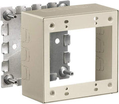 Hubbell Wiring Device-Kellems - 4.64 Inch Long x 2-1/4 Inch Wide x 4.54 Inch High, Rectangular 2 Gang Raceway Box - Ivory, For Use with HBL500 Series Raceways and HBL750 Series Raceways - Best Tool & Supply