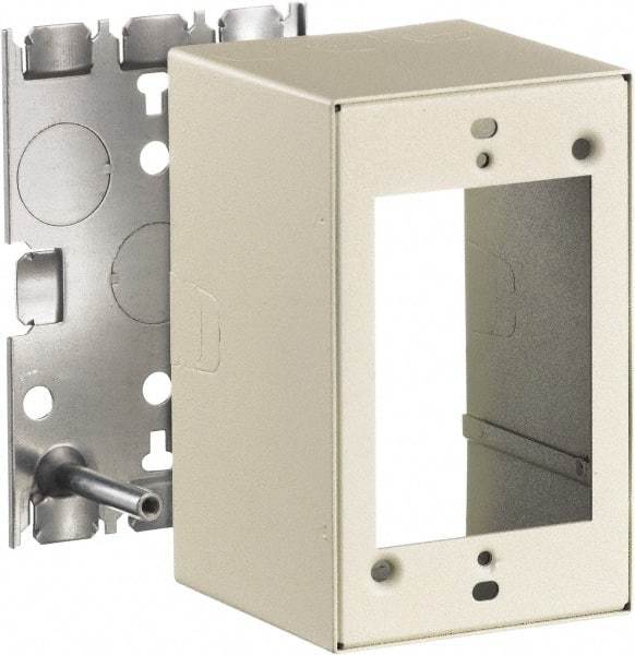 Hubbell Wiring Device-Kellems - 2.82 Inch Long x 2-3/4 Inch Wide x 4.54 Inch High, Rectangular Raceway Box - Ivory, For Use with HBL500 Series Raceways and HBL750 Series Raceways - Best Tool & Supply