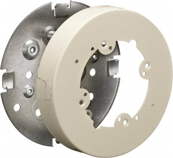 Hubbell Wiring Device-Kellems - 4-3/4 Inch Wide x 1.02 Inch High, Round Raceway Box - Ivory, For Use with HBL500 Series Raceways and HBL750 Series Raceways - Best Tool & Supply