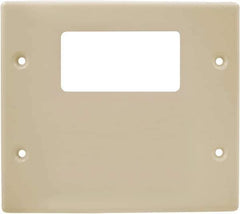 Hubbell Wiring Device-Kellems - 5.43 Inch Long x 4-3/4 Inch High, Rectangular Raceway Plate - Ivory, For Use with HBL4700 Series Raceways and HBL4750 Series Metal Raceways - Best Tool & Supply