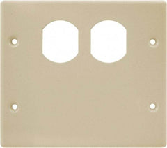 Hubbell Wiring Device-Kellems - 5.43 Inch Long x 4-3/4 Inch High, Rectangular Raceway Plate - Ivory, For Use with HBL4700 Series Raceways and HBL4750 Series Metal Raceways - Best Tool & Supply