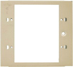 Hubbell Wiring Device-Kellems - 4.32 Inch Long x 4-3/4 Inch High, Rectangular Raceway Plate - Ivory, For Use with HBL4700 Series Raceways and HBL4750 Series Metal Raceways - Best Tool & Supply