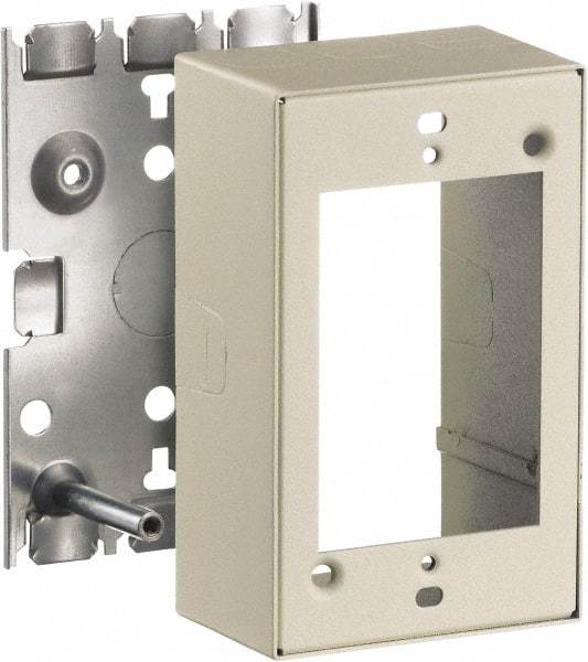 Hubbell Wiring Device-Kellems - 3-1/4 Inch Long x 2.44 Inch Wide x 4.9 Inch High, Rectangular Raceway Box - White, For Use with Nonmetallic PlugTrak Raceways, PL1 LANTrak, PP1 PremiseTrak and PW2 WallTrak Latching Raceways - Best Tool & Supply