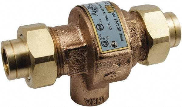 Conbraco - 3/4 Thread, 175 psi WOG Rating, Bronze Dual Check Backflow Preventer Valve - Lead-Free, Use with Potable Water Applications - Best Tool & Supply