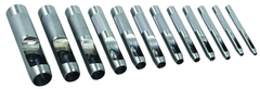 12 Piece - 1/8; 5/32; 3/16; 7/32; 1/4; 5/16; 3/8; 7/16; 1/2; 9/16; 5/8; 3/4" - Pouch - Hollow Punch Set - Best Tool & Supply