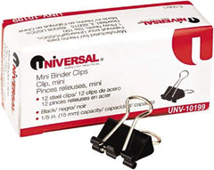 UNIVERSAL - 1/2" Wide Binder Clip - Black/Silver - Best Tool & Supply