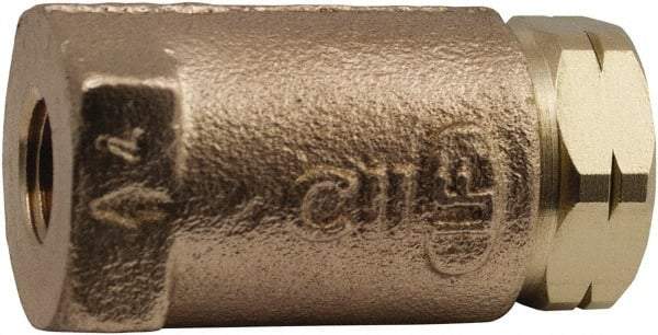 Conbraco - 1/2" Lead Free Bronze Check Valve - Inline, Female NPT, 400 WOG - Best Tool & Supply