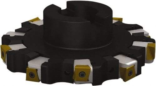 Seco - Shell Mount Connection, 1.0236" Cutting Width, 1.2717" Depth of Cut, 125mm Cutter Diam, 1.2598" Hole Diam, 4 Tooth Indexable Slotting Cutter - R335.25 Toolholder, L/XNHQ 1407 Insert, Right Hand Cutting Direction - Best Tool & Supply