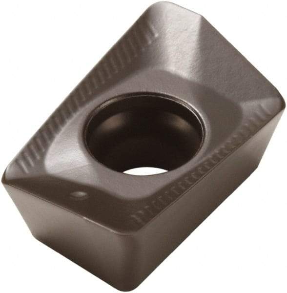 Seco - XOMX120424 ME08 Grade T350M Carbide Milling Insert - TiCN/Al2O3 Finish, 0.163" Thick, 3/32" Corner Radius - Best Tool & Supply