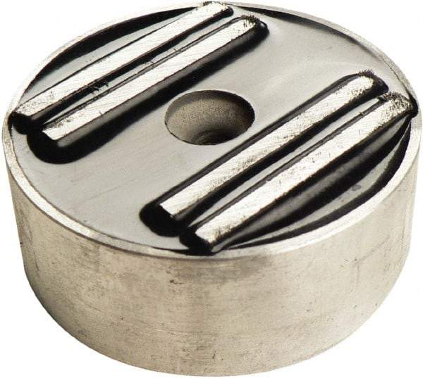 Mag-Mate - 2" Wide x 1/2" Thick, Center Mount Neodymium Rare Earth Fixture Magnet - 45 Lb Average Holding Capacity, 90 Lb Max Holding Capacity, Aluminum Housing - Best Tool & Supply