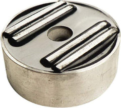 Mag-Mate - 2" Wide x 3/4" Thick, Center Mount Neodymium Rare Earth Fixture Magnet - 50 Lb Average Holding Capacity, 100 Lb Max Holding Capacity, Aluminum Housing - Best Tool & Supply