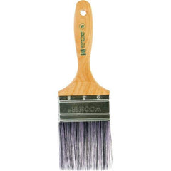 Wooster Brush - 3" Flat Synthetic Wall Brush - 3-7/16" Bristle Length, 6-1/4" Maple Beavertail Handle - Best Tool & Supply