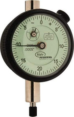 Mahr - 0.1" Range, 0-20-0 Dial Reading, 0.0005" Graduation Dial Drop Indicator - 1-3/4" Dial, 0.04" Range per Revolution, 0.0005" Accuracy, Revolution Counter - Best Tool & Supply