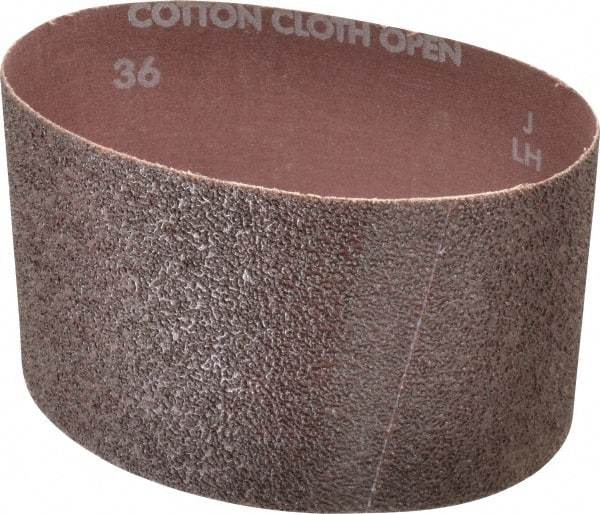 Norton - 3-1/2" Wide x 15-1/2" OAL, 36 Grit, Aluminum Oxide Abrasive Belt - Aluminum Oxide, Very Coarse, Coated, X Weighted Cloth Backing, Series R228 - Best Tool & Supply