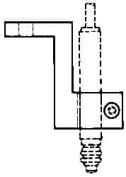 Mahr - Remote Data Collection L Bracket - 52.32mm Overall Length, For Use with Cartridge Type Gage Head - Best Tool & Supply