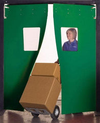 Aleco - 3' Door Width x 7' Door Height 3-Ply Fabrication Single Impact Door - Green - Best Tool & Supply