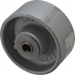 Albion - 4 Inch Diameter x 2 Inch Wide, Semi-Steel Caster Wheel - 900 Lb. Capacity, 2-3/8 Inch Hub Length, 1/2 Inch Axle Diameter, Roller Bearing - Best Tool & Supply