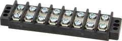 Ideal - 8 Poles, 300 Volt, 30 Amp, -40 to 266°F, Polyester Thermoplastic, Polyester Thermoplastic Multipole Terminal Block - Zinc Plated Steel, 22 to 12 AWG Compatibility, 0.56 Inch High - Best Tool & Supply