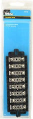 Ideal - 8 Poles, 600 Volt, 60 Amp, -40 to 266°F, Polyester Thermoplastic, Polyester Thermoplastic Multipole Terminal Block - Nickle Plated Brass, 22 to 6 AWG Compatibility, 1-1/4 Inch High - Best Tool & Supply