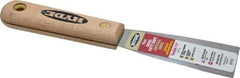Hyde Tools - 1-1/2" Wide Steel Putty Knife - Flexible, Hardwood Handle, 7-3/4" OAL - Best Tool & Supply