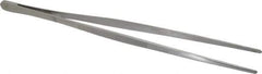 Value Collection - 10" OAL Stainless Steel Assembly Tweezers - Blunt, Serrated Points - Best Tool & Supply