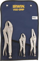 Irwin - 3 Piece Locking Plier Set - Comes in Tool Roll - Best Tool & Supply