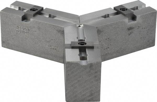 Abbott Workholding Products - Tongue & Groove Attachment, Square Soft Lathe Chuck Jaw - 3 Jaws, Aluminum, 1-3/4" Btw Mount Hole Ctrs, 4" Long x 1-1/2" Wide x 2" High, 5/16" Groove, 3/8" Fastener - Best Tool & Supply