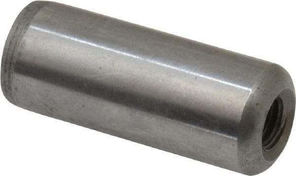 Gibraltar - 1/2" Diam x 1-1/4" Pin Length C-1215 Case Hardened Steel Pull Out Dowel Pin - 1 Beveled & 1 Threaded End - Best Tool & Supply