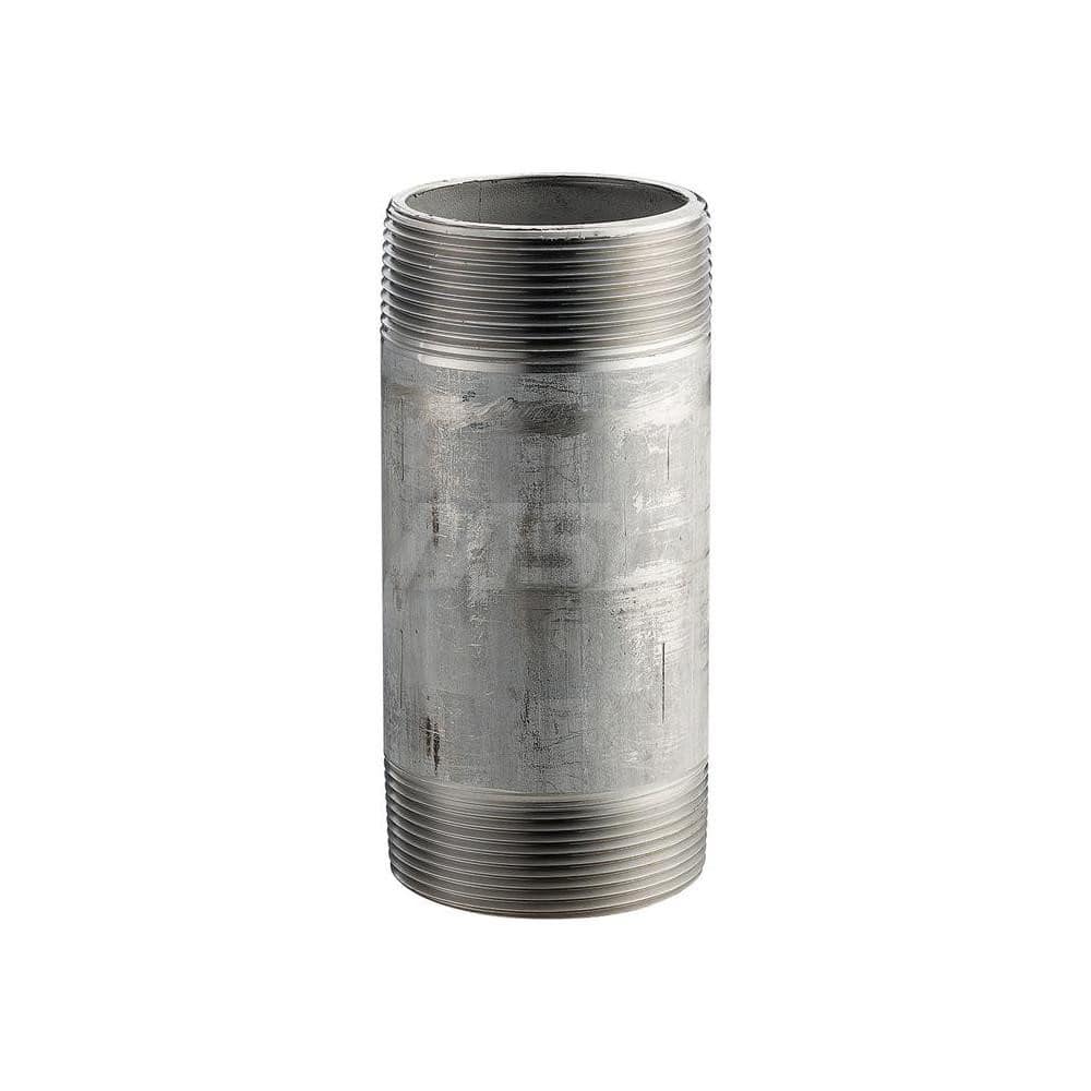 Stainless Steel Pipe Nipple: 1/2″ Pipe, 2″ OAL, Grade 316 & 316L Schedule 40