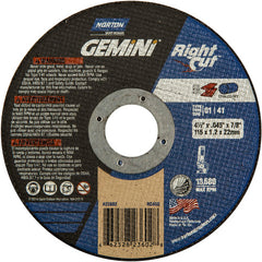 ‎4-1/2 x .045 × 7/8″ Gemini RightCut Right Angle Cut-Off Wheel A 36 Q Type 01/41 - Best Tool & Supply