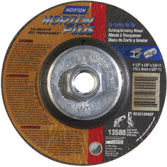 ‎4-1/2″ × 1/8″ × 5/8″ NorZon Plus Non-Woven Depressed Center Wheel Type 27 - Best Tool & Supply