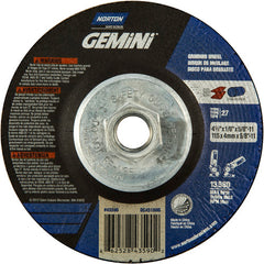 ‎4-1/2 × 1/8 × 5/8 - 11″ Gemini Long Life Grinding Wheel A 24 Q BDA Type 27 - Best Tool & Supply