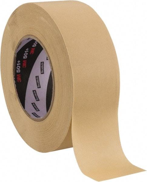 3M - 48mm Wide x 55 m Long Tan Paper Masking Tape - Series 501+, 7.3 mil Thick, 26 In/Lb Tensile Strength - Best Tool & Supply