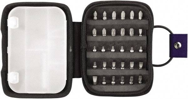 Irwin - 31 Piece, 1/4" Drive Screwdriver Bit Set - #1 to #3 Phillips, 0.05 to 1/4" Hex, 1.27 to 10mm Hex, T15 to T30 Torx, #1 to #3 Square Recess - Best Tool & Supply