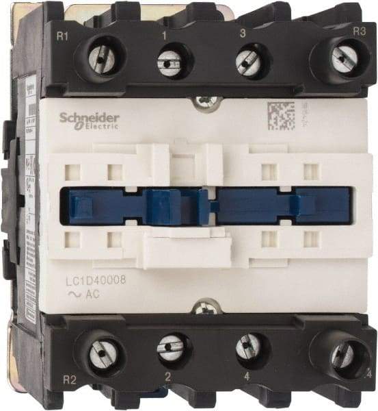 Schneider Electric - 4 Pole, 120 Coil VAC at 60 Hz, 60 Amp at 440 VAC, Nonreversible IEC Contactor - Bureau Veritas, CCC, CSA, CSA C22.2 No. 14, DNV, EN/IEC 60947-4-1, EN/IEC 60947-5-1, GL, GOST, LROS, RINA, RoHS Compliant, UL 508, UL Listed - Best Tool & Supply