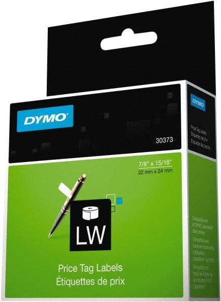 Dymo - 15/16" Wide x 15/16" Long, White Price Tag - For DYMO LabelWriter Printers - Best Tool & Supply