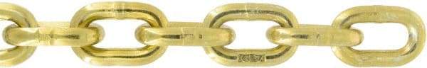 Value Collection - 1/2" Welded Steel Chain - 9,200 Lb Capacity, Grade 70, Yellow Chromate Zinc Finish - Best Tool & Supply