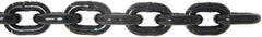 Value Collection - 9/32" Welded Alloy Chain - 3,500 Lb Capacity, Grade 80, 25' Long, Black Lacquer Finish - Best Tool & Supply