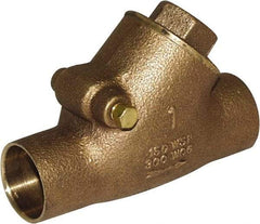 Legend Valve - 1" Lead Free Bronze Check Valve - Y-Pattern, C x C Sweat, 300 WOG - Best Tool & Supply